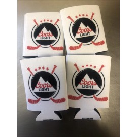 Coors Light Hockey Bottle Can Coozie. Set Of 4 New