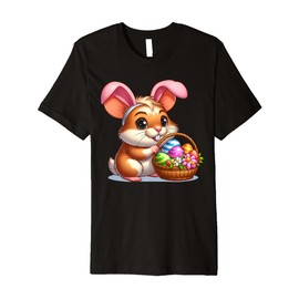Cute Bunny Ear Hamster Easter Eggs Owner Kids Girls Boys Premium T-Shirt