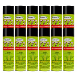 POLYMAY POOL TABLE GLUE (12) CANS CLOTH INSTALLATION GLUE Polymat 777 Professional Grade