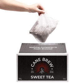 Cane Brew Sweet Tea – Southern Black Iced Teas, Family Size – No Boil, Zero Mess – Cold Brew for Home, Camping, RV, or Travel, 16 Gallon Bags