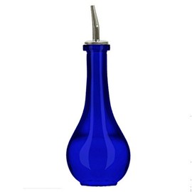 Decorative Oil Dispenser, Colored Glass Oil Bottle, Oil and Vinegar Cruet, Olive Oil Pourer, Salad Dressing Bottle, Cooking Oil Container G203VM Cobalt Soy Sauce Glass Server