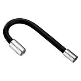 sourcing map Foam Extension Pipe, Faucet Extension, Sink Drain Extension, Bathroom Faucet Extension, Extension Hose Adapter, Black (50 cm)