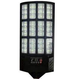 4 Pack Solar Street Lights, Outdoor Flood Light with 2 Motion Sensors, Dusk to Dawn, IP66 Waterproof Solar Powered Parking Lot Light with Remote Control, 6500k Dimmable Security Lamp for Outside