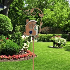 HEITIGN Metal Bird House with Stand,Ideal for a Variety of Birds, Art Little Bird House Garden Decoraton (10341663)
