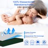 Waterproof Mattress Protector, 140 x 200 cm Fitted Sheet, Breathable