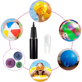 Exercise Ball Pump Kit, Yoga Ball Pump,Hand Pump for Inflatables Yoga Ball Inflator with Exercise Ball Plug Replacement Kit for Exercise Ball Inflator