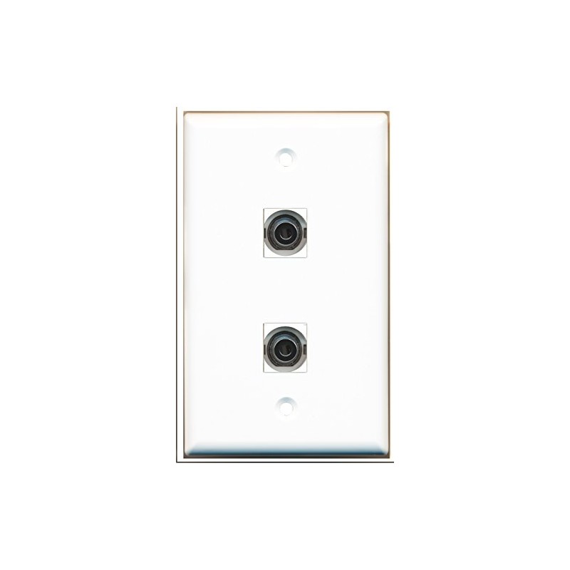 RiteAV - 2 Port 3.5mm Wall Plate - Bracket Included