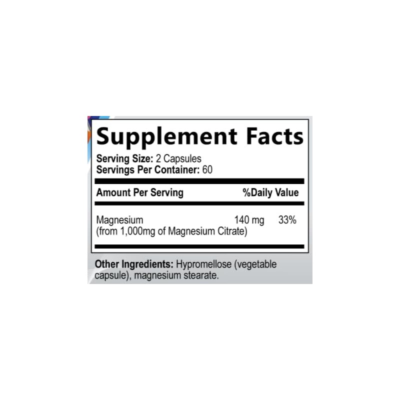 Built by Nature Citrato de Magnesio 1000 Mg Suplemento