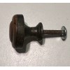 1 Vtg Drawer Cabinet Knob Pull Brass Wood Canada Restoration