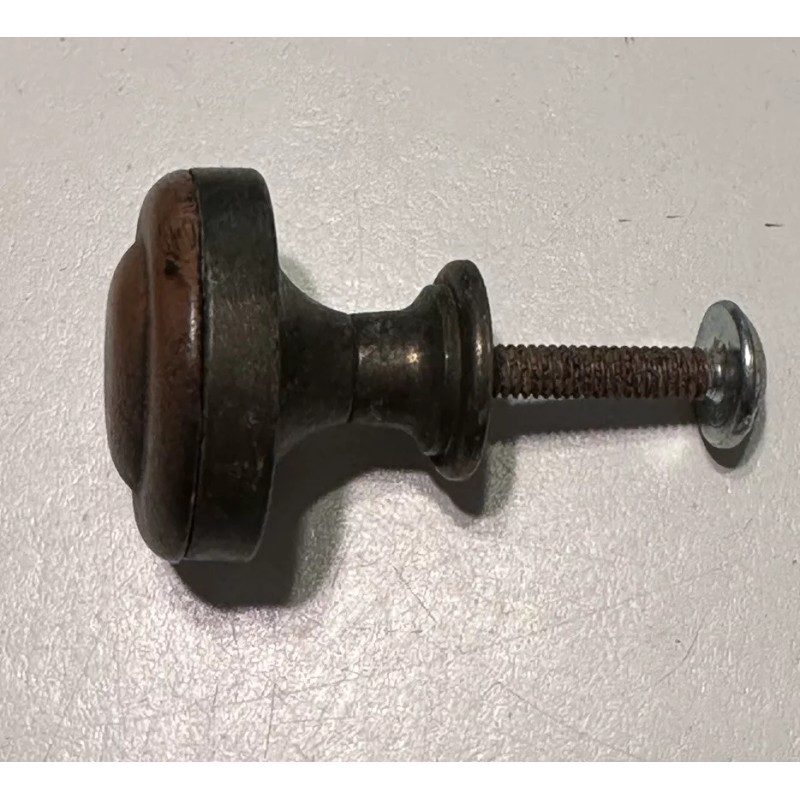 1 Vtg Drawer Cabinet Knob Pull Brass Wood Canada Restoration