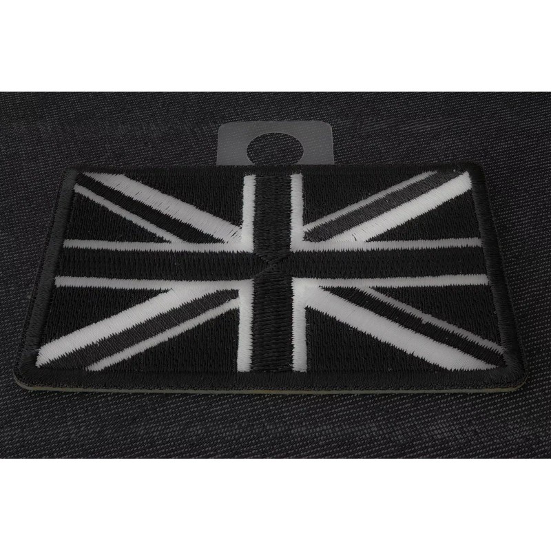 Ivamis Black and White UK Flag Patch- 3x2 inch -