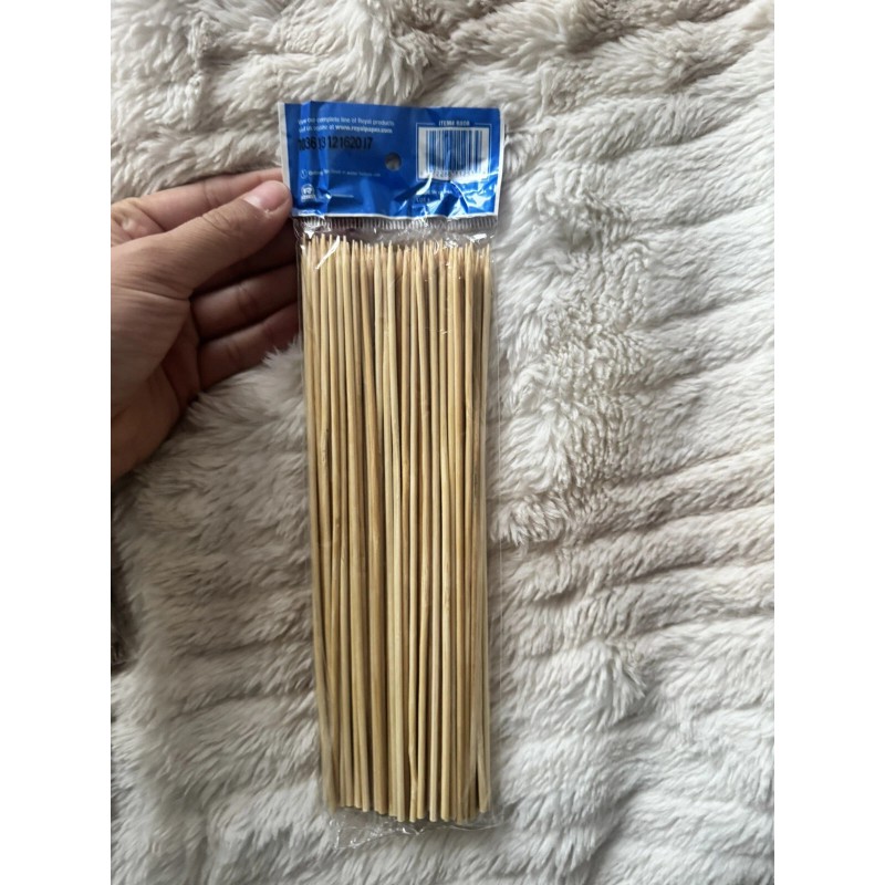 Royal 6" Round Bamboo Meat, Satays and Vegetable Skewers, Pack