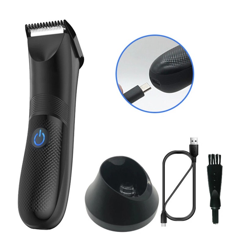 Electric Men Pubic Hair Trimmer-Groin Body Hair Ball Shaver Clipper