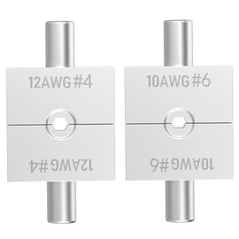 BLIKA Hydraulic Crimper Replacement Dies, 12AWG#4, 10AWG#6 Swage Dies for Hydraulic Crimper Tool, Crimping Dies for 1/8" Cable Railing Hardware Kits