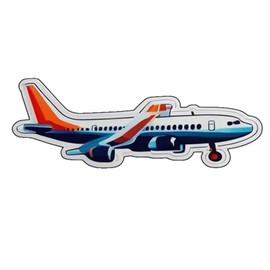 3 pegatinas de avión de 3 pulgadas, regalos para botellas de agua, calcomanías de vinilo de avión, botellas impermeables, calcomanías para niños, adolescentes, portátil, bolsa de agua, teléfono (Plano