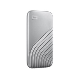 WD 1TB My Passport SSD Portable External Solid State Drive, Silver, Sturdy and Blazing Fast, Password Protection with Hardware Encryption - WDBAGF0010BSL-WESN