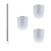 WAVEWO Stainless Steel Toilet Brush Set - 3 x Interchangeable