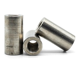 Hippo Hardware M8 (8mm X 20mm) Round Studding Connector Nuts Rod Bar Couplers A2 Stainless Steel (Pack of 5)