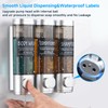 Shampoo and Conditioner Dispenser,GlintGath Shower Dispenser 3 Chamber No Drill