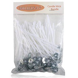 MILIVIXAY 100 Piece 3.5 inch Candle Wicks-Pre-Waxed-Candle Wicks for Candle Making