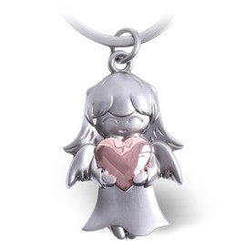 GZXYA Guardian Angel Keyring Lucky Charm Pendant, Angel with Hearts for Exams or Car, Suitable as Gifts for Women, Girlfriend, Colleague. (1274), Agate, Agate