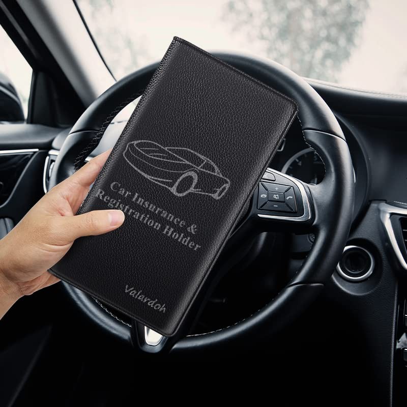 Valardoh Premium Car Registration and Insurance Card Holder, Car Document