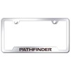 Nissan Pathfinder License Plate Frame - Laser Etched Cut-Out Frame - Stainless Steel