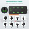 Flat Plug Extension Cord, Power Strip with 6 Universal Outlets