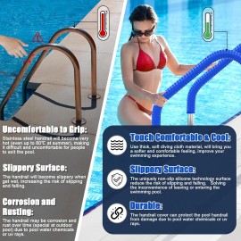Pokin Comfort Cover 6-Foot Zipper Pool Hand-held Slide Rail Anti-Slip Cover for Gro...