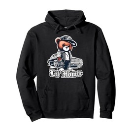 Lil Homie Hip Hop Teddy Bear Lowrider Urban Streetwear Pullover Hoodie