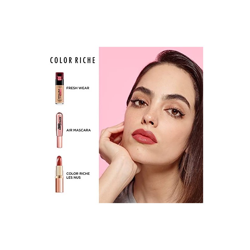 L'Oréal Paris Color Riche Satin Smooth Lipstick, Moisturising Pure Pigment