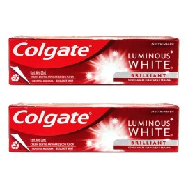 Pack 2 Colgate Luminous White Brilliant Crema Dental 22ml