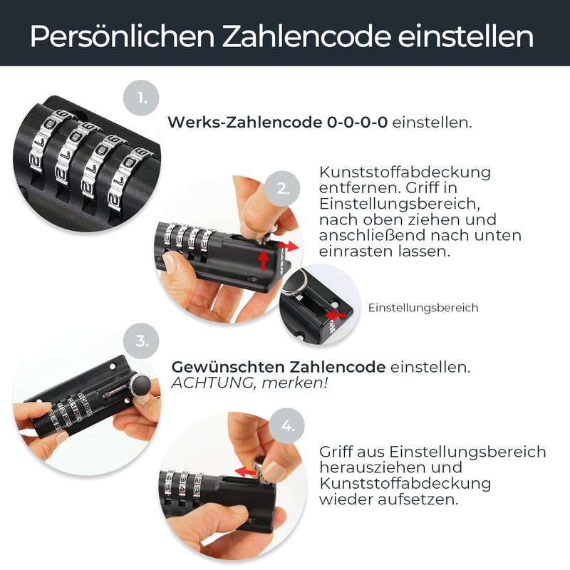 HMF Deadbolt 3591-02, Door Bolt with 4 Digit Combination Code