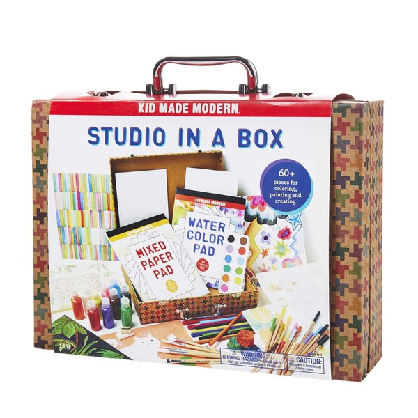 Kid Made Modern Studio in A Box Set - Painting Sketching and Coloring Arts and Crafts Kit