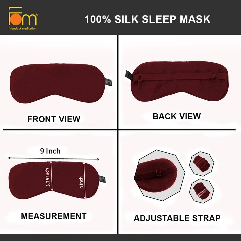 Super Smooth Sleep Mask, Eye Mask and Blindfold 100% Mulberry