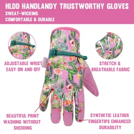 HLDD HANDLANDY Womens Gardening Gloves, Breathable Utility Working Gloves for Yardwork, Drivers, Mechanics, Construction, Pruning