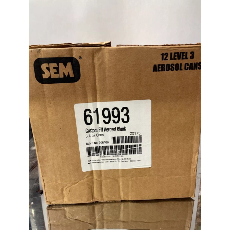 SEM Custom Fill Blank Can 61993 Case of 12 New!