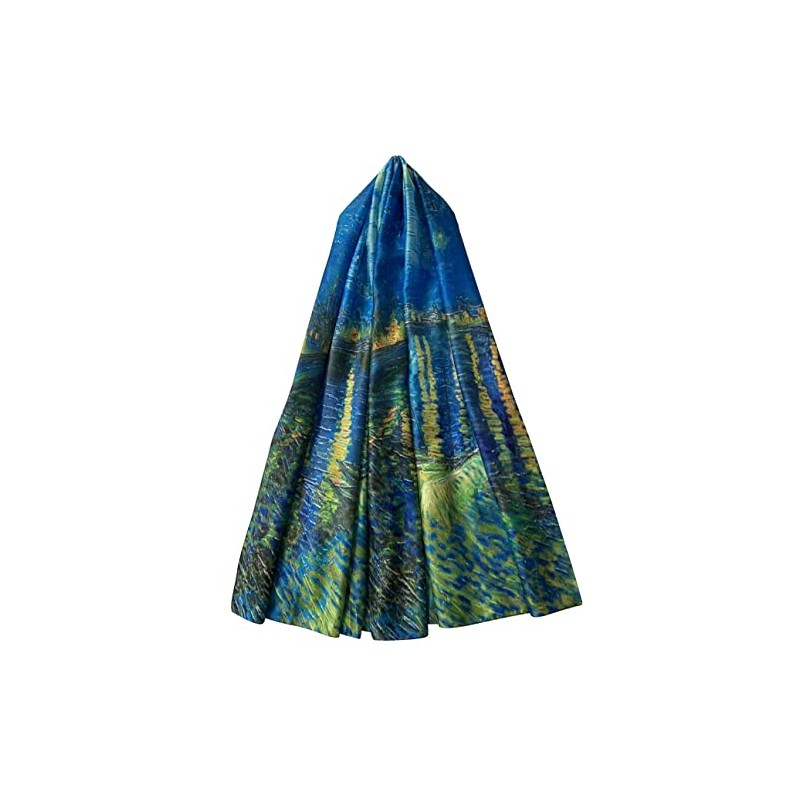 GFM® Silk Blend Painting Based Scarf (Van Gogh -Starry Night