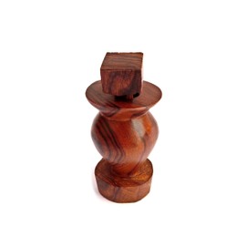 Pepper Mill Wood, Pepper Crusher. Jar Figure Ironwood Handmade for Crush Chiltepin Chili Tepin, Spices or Peppers. Kitchen and Utensil Decor