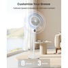 Candy Standing Fan for Bedroom, 3 Heights Adjustable Pedestal Fan