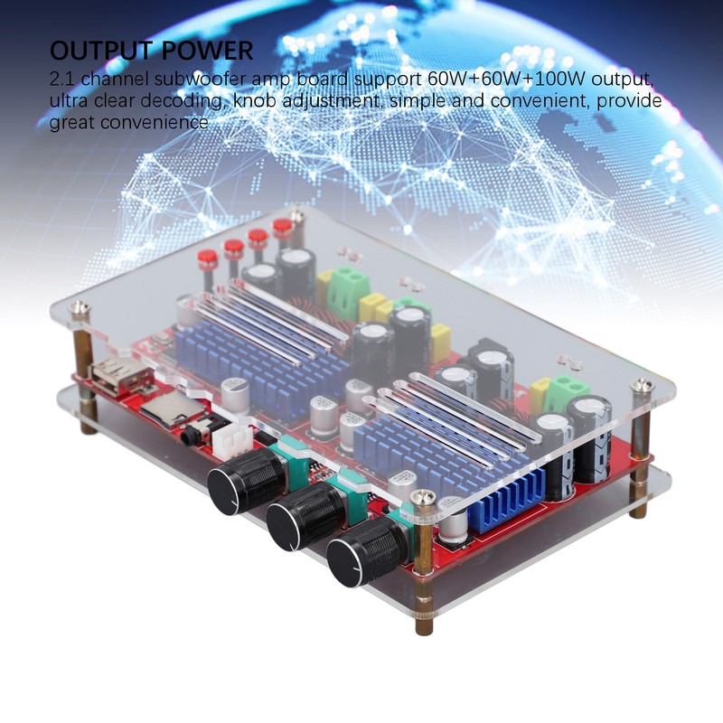 Subwoofer Amp Board 60W+60W+100W 2.1 Channel TPA3116 Chip Bluetooth AUX
