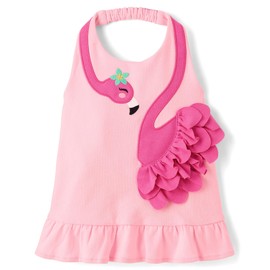 Gymboree,Girls,and Toddler Sleeveless Fashion Top,18-24 Months,Halter Flamingo