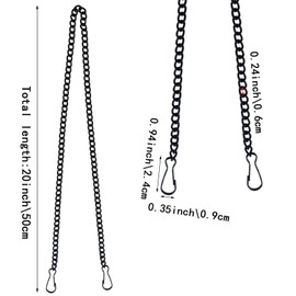 8PCS 20 Inch Stainless Steel Hanging Chains, Decorative Chain, for Stained Glass Panels, for Suncatcher Crystals, Window Art, Outdoor, Walls, Gardens, Kitchens