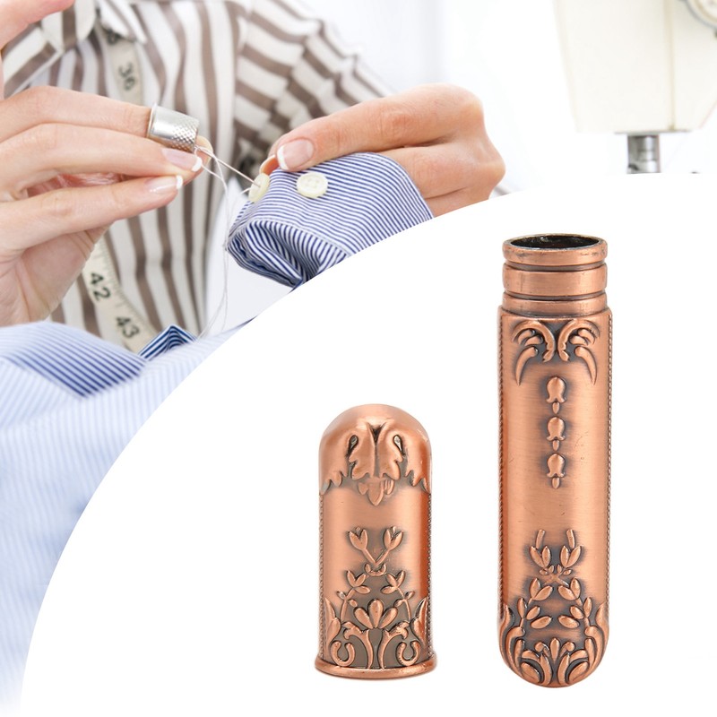 Sewing Needles Case Vintage Portable Metal Embroidery Needle Holder for