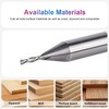 SpeTool 1/16" Cutting Diameter Downcut Spiral Router Bit with 1/4"