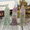 mookaitedecor Fluorite Crystal Praying Virgin Mary Figure, Decorative Mother of