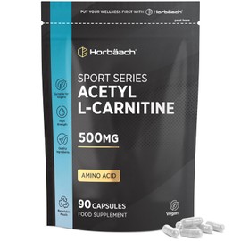 Acetyl L-Carnitine 500mg | 90 Vegan Capsules | High Strength ALCAR Supplement | Amino Acid | By Horbaach