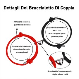 Magnetic Couple Bracelets Heart Gifts for Him Girlfriend Boyfriend Hand Braided Rope Matching Bracelets Gift Anniversary Birthday Christmas Valentine's Day, Stone stainless steel