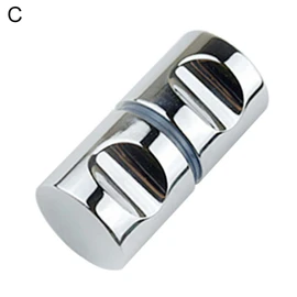 Back-to-Back Glass Door Knob Puller Push Handle Bathroom Shower Stainless Steel Type C