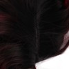Curly Short Wig Wine Red Women Wig Gradient Color Adjustable
